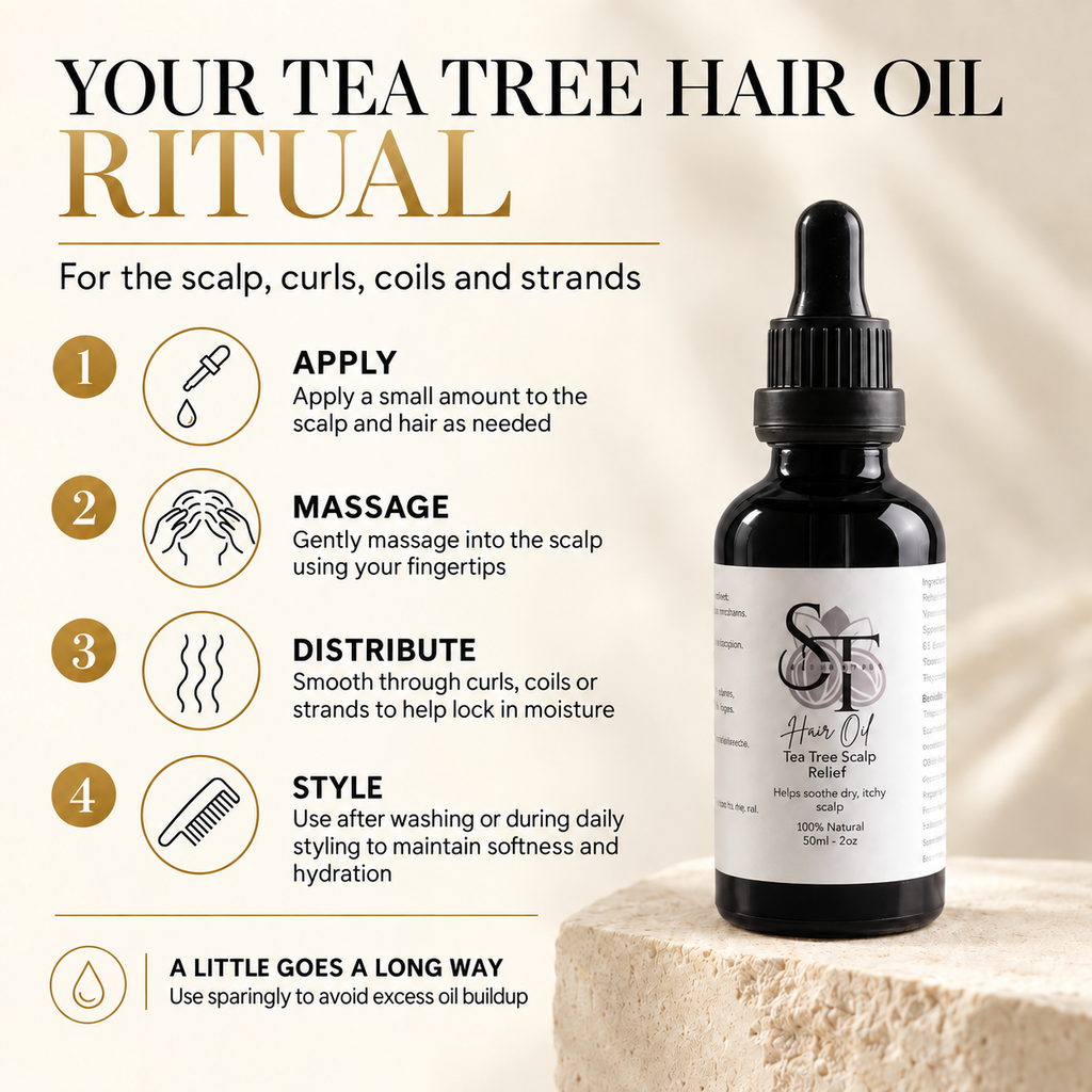 Tea Tree Hair Oil | Natural Scalp Care & Nourishing Hair Oil 50ml