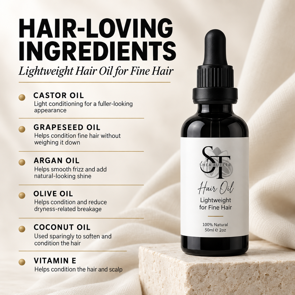 Lightweight Hair Oil for Fine Hair | Natural Nourishing Hair Care 50ml