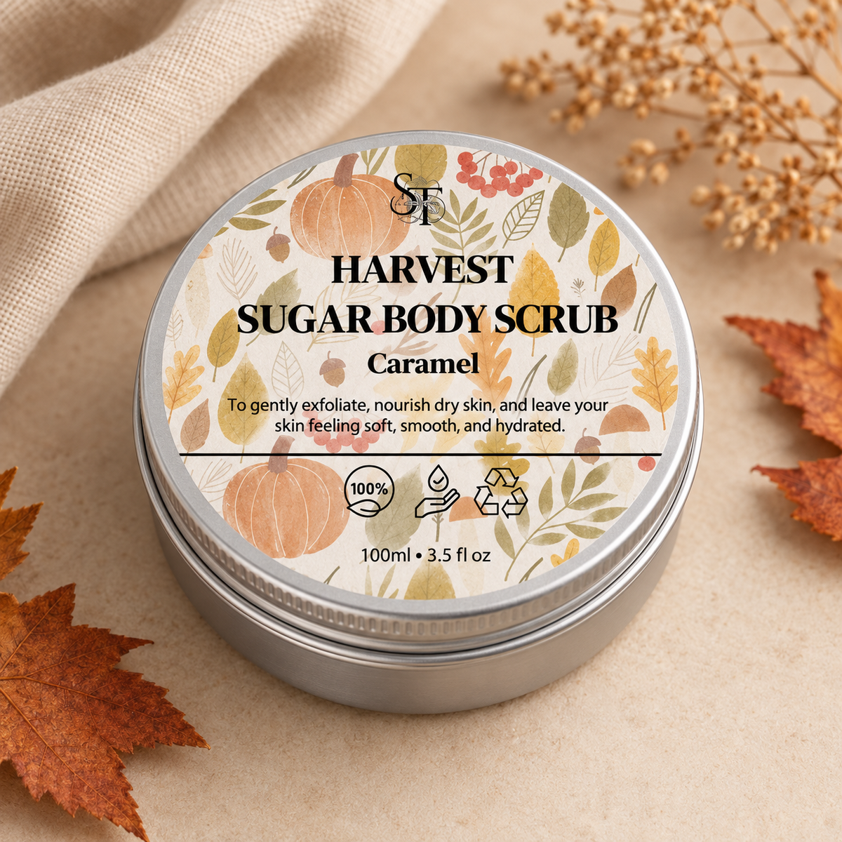 Caramel Sugar Body Scrub | Gentle Exfoliating 100ml