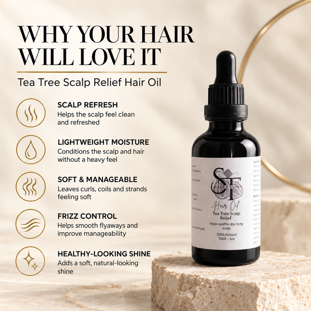Tea Tree Hair Oil | Natural Scalp Care & Nourishing Hair Oil 50ml