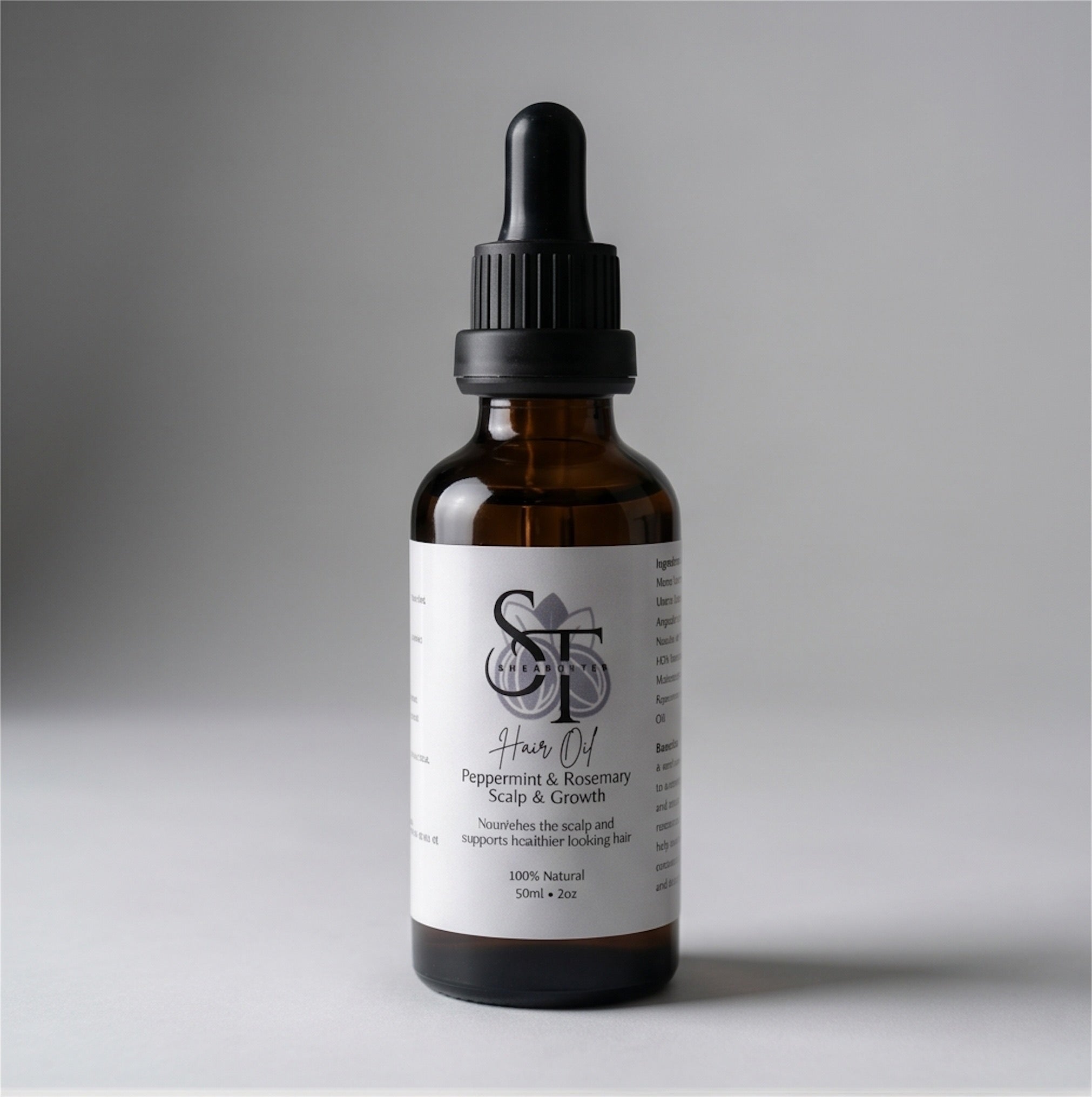 Hair Oil -Peppermint & Rosemary - Scalp & Growth 50ml - ST Shea Butter
